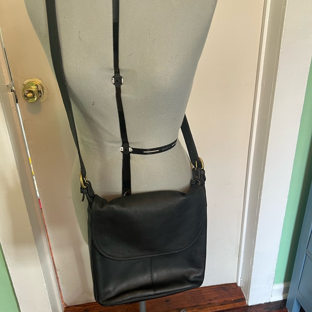 Coach Black Leather Crossbody Bag